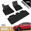 3D Maxpider Kagu Black Tesla Model Y 2020-2021 All Weather Floor Mats Liners